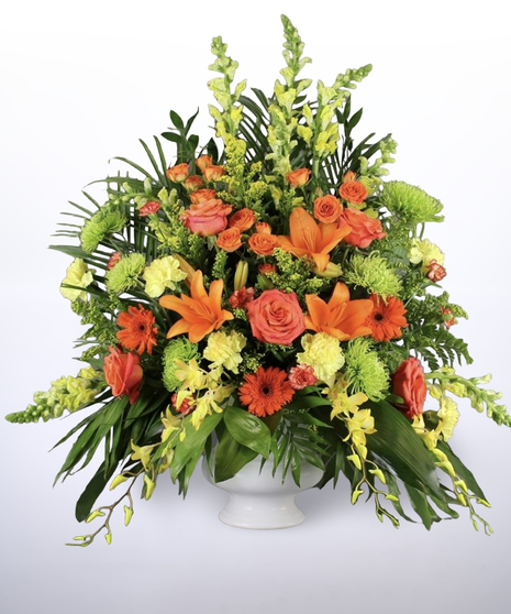 Orange & Yellow Funeral Urn