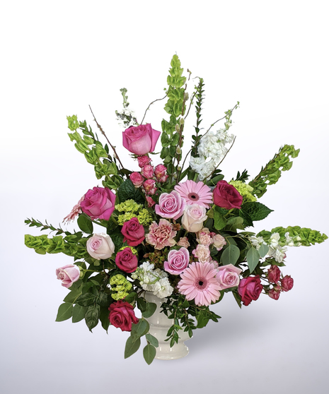 Pink, Green, White Funeral Urn
