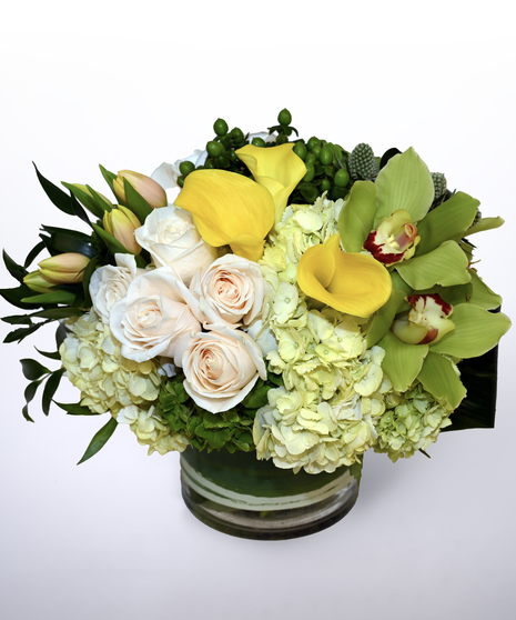 yellow and green flowers