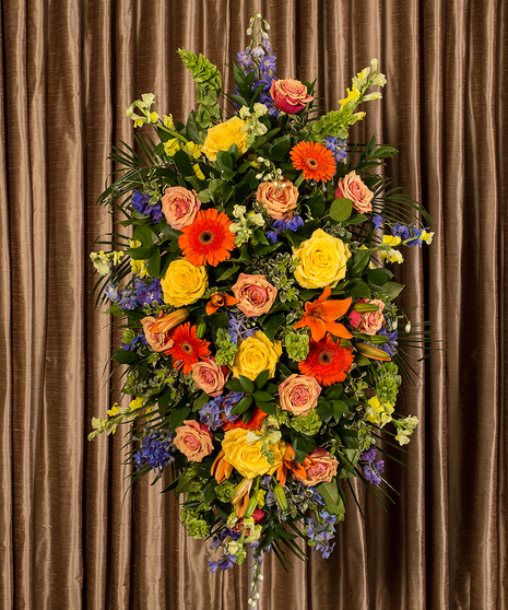 bold beauty funeral spray