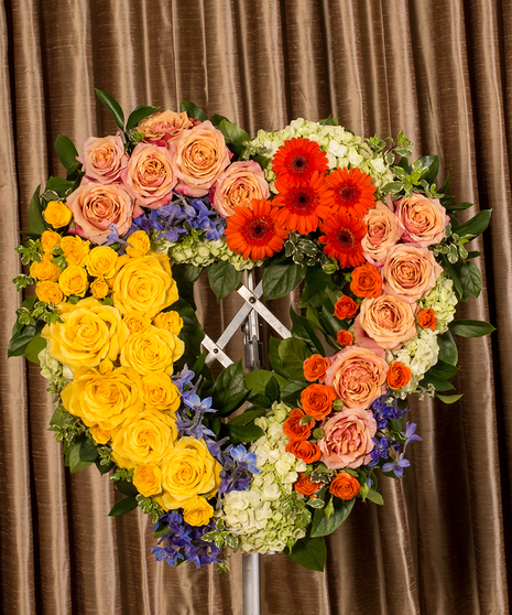 open heart bold flowers