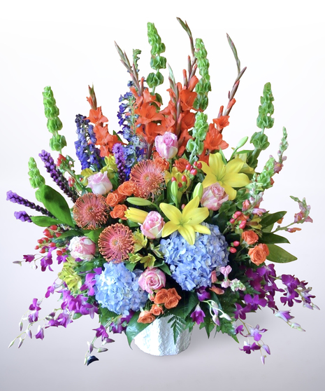 colorful funeral urn