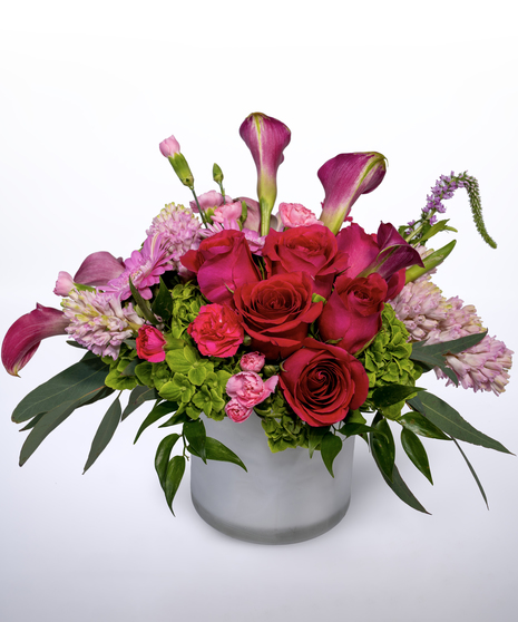 hot pink floral arrangement