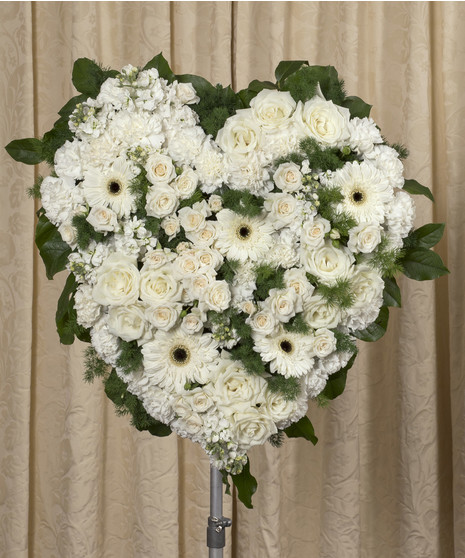 Elegant White Solid Heart