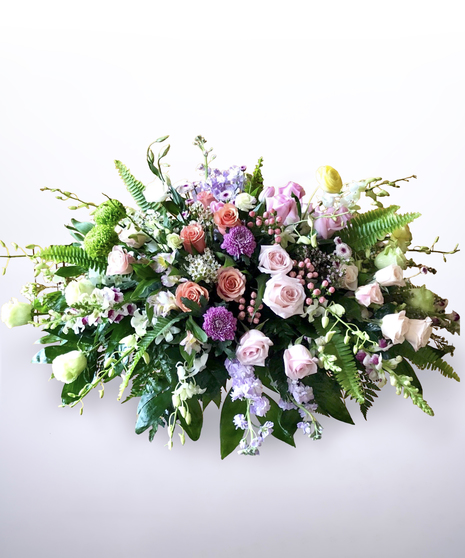 garden-style casket cover