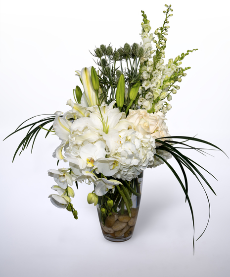 white floral arrangement
