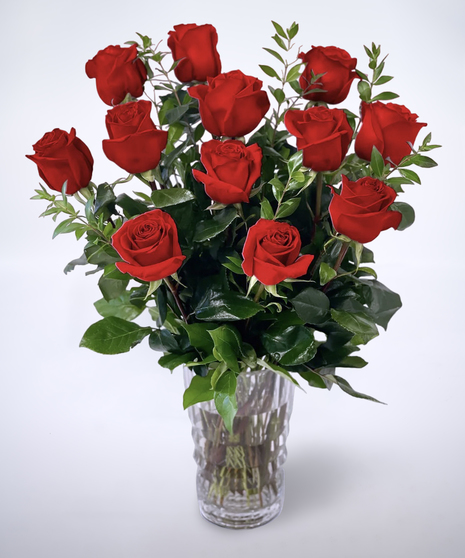 red roses in a vase