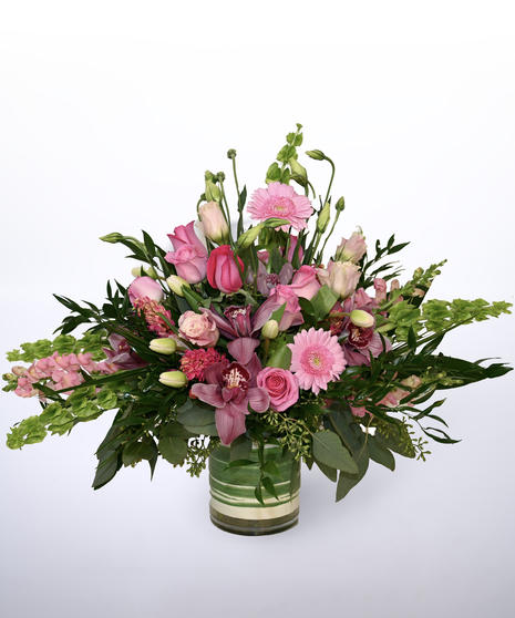 pink floral arrangement