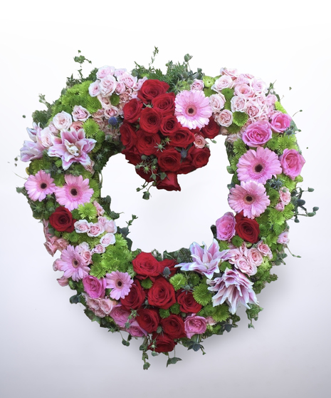 Pink & Red Open Heart
