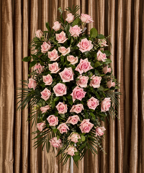 pink rose easel spray