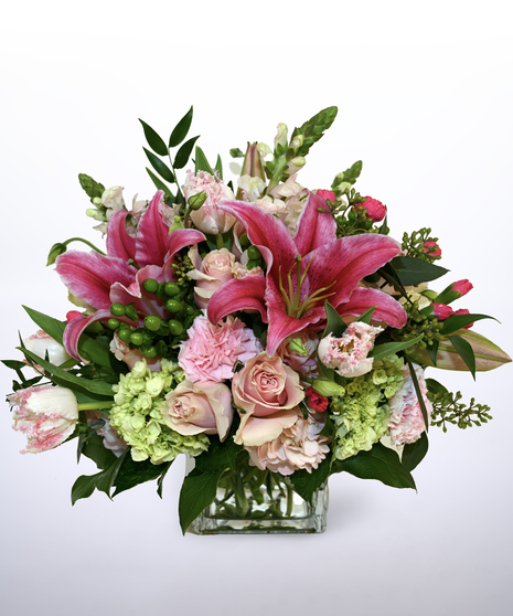 overflowing pink bouquet