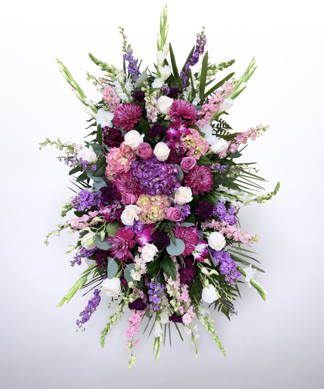 purple standing spray