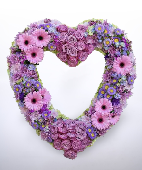 pink and purple sympathy flowers
