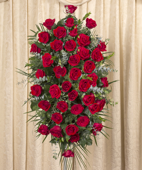 Red Roses Easel Spray
