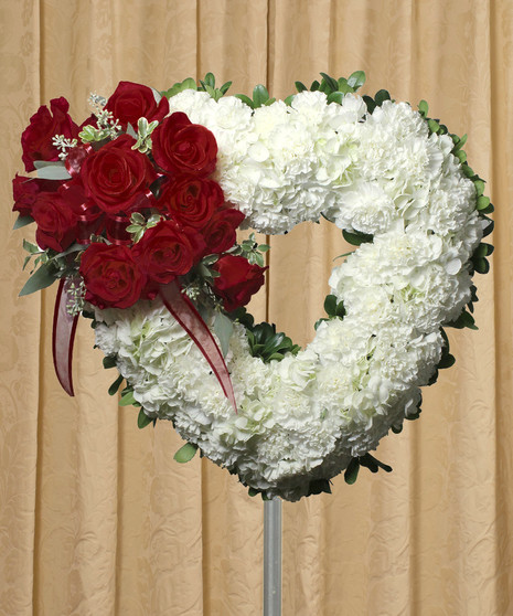 red and white open heart