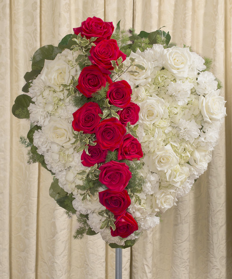 Red & White Solid Heart