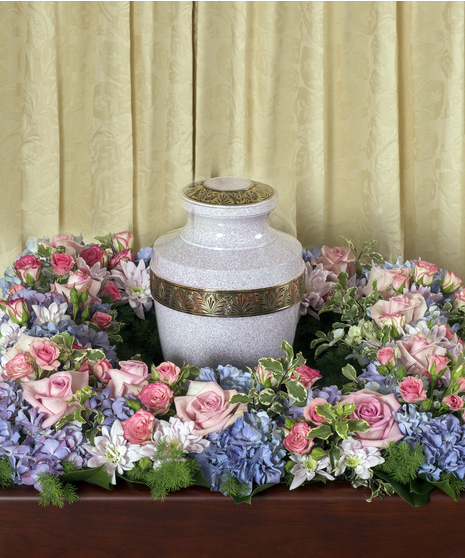 cremation tribute in soft and subtle colors