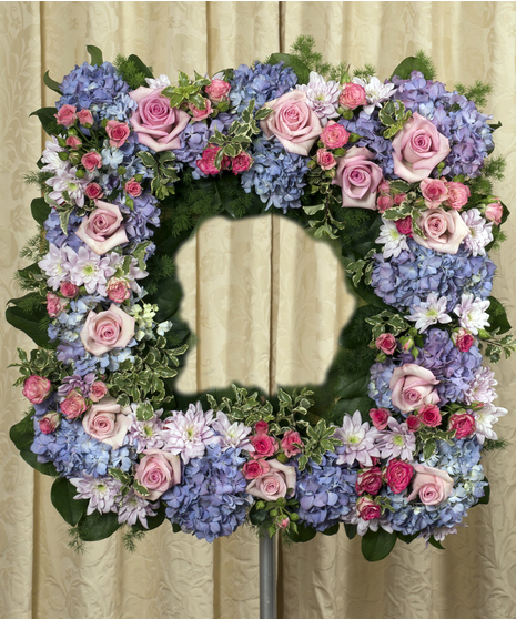 soft and subtle square wreath